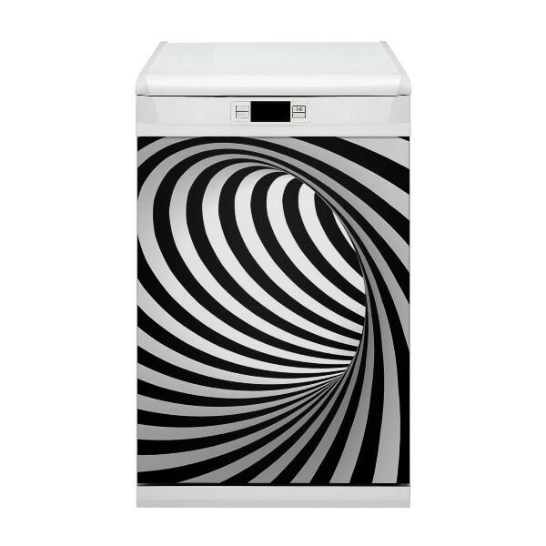 Magnet decorativ pentru mașina de spălat vase Vortex alb -negru