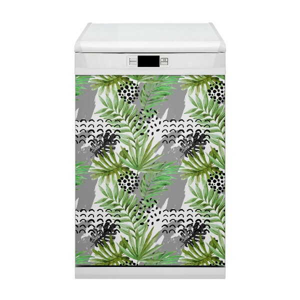 Magnet decorativ pentru mașina de spălat vase Frunze tropicale