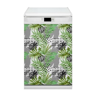 Magnet decorativ pentru mașina de spălat vase Frunze tropicale