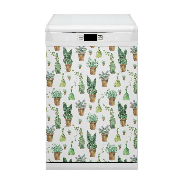 Magnet decorativ pentru mașina de spălat vase Cacti pictați