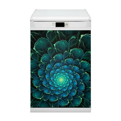 Magnet pentru masina de spalat vase Floare verde