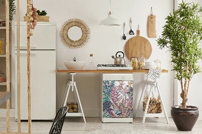 Magnet decorativ pentru mașina de spălat vase Flori și fluturi