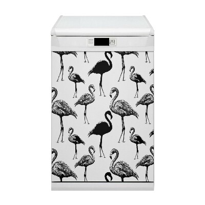 Magnet pentru masina de spalat vase Flamingos retro