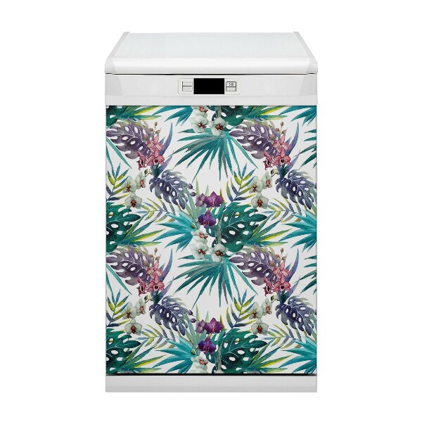 Magnet decorativ pentru mașina de spălat vase Frunze tropicale