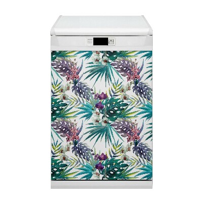 Magnet decorativ pentru mașina de spălat vase Frunze tropicale