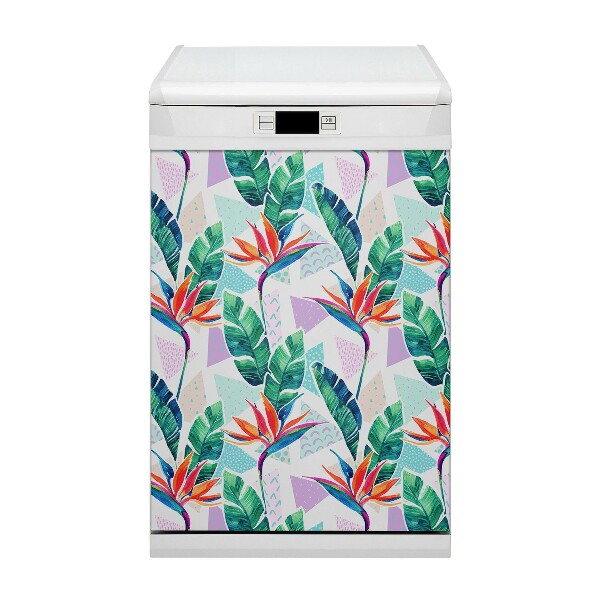 Magnet decorativ pentru mașina de spălat vase Flora tropicală