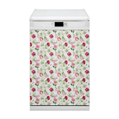 Magnet pentru masina de spalat vase Flori roșii
