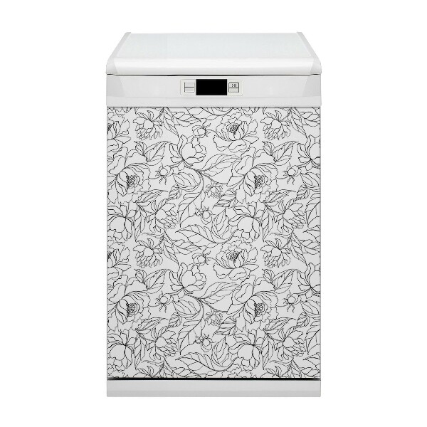 Magnet pentru masina de spalat vase Flori de bujor