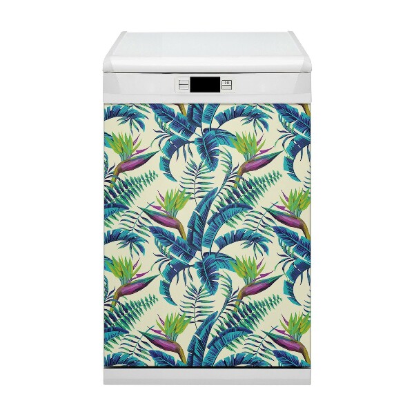 Magnet decorativ pentru mașina de spălat vase Imagine tropicală