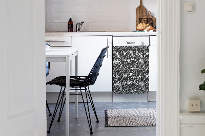 Magnet decorativ pentru mașina de spălat vase Frunze negre