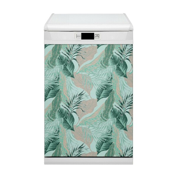 Magnet decorativ pentru mașina de spălat vase Frunze tropicale