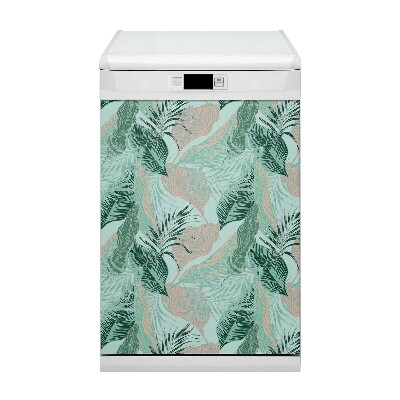 Magnet decorativ pentru mașina de spălat vase Frunze tropicale