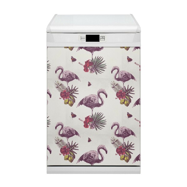 Magnet pentru masina de spalat vase Flamingo & Hibiscus