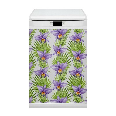 Magnet decorativ pentru mașina de spălat vase Flori purpurii