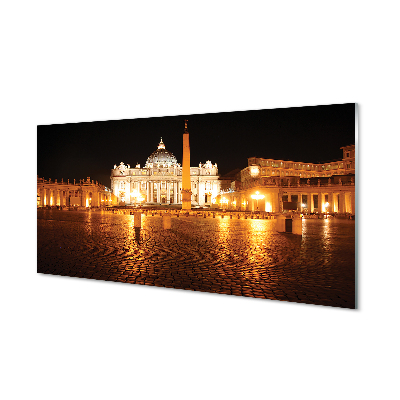 Tablouri acrilice Roma Basilica Square noapte