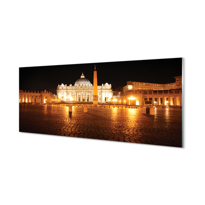 Tablouri acrilice Roma Basilica Square noapte