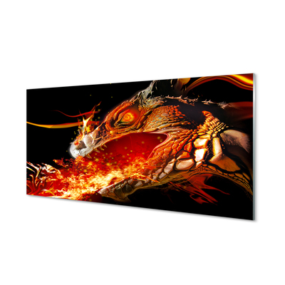 Tablouri acrilice dragon de foc-respirație
