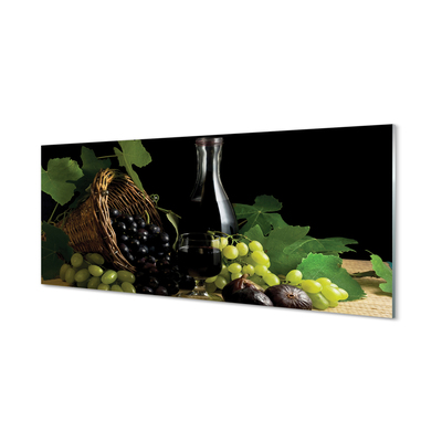 Tablouri acrilice frunze de struguri de vin Coșul de gunoi