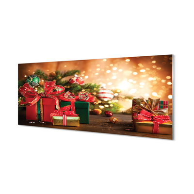 Tablouri acrilice Cadouri de Crăciun lumini de ornamente