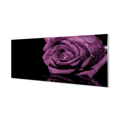 Tablouri acrilice trandafir violet