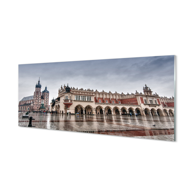 Tablouri acrilice ploaie Cracovia Biserica stofe