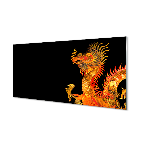 Tablouri acrilice dragon de aur japonez