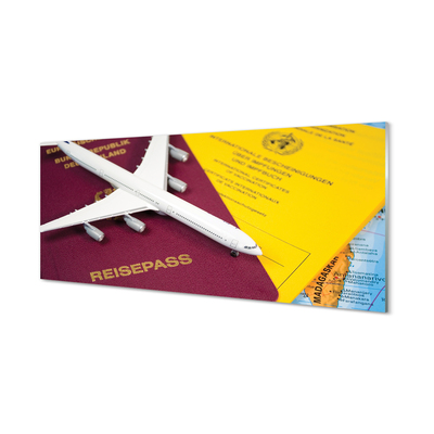 Tablouri acrilice Plane harta pașaport