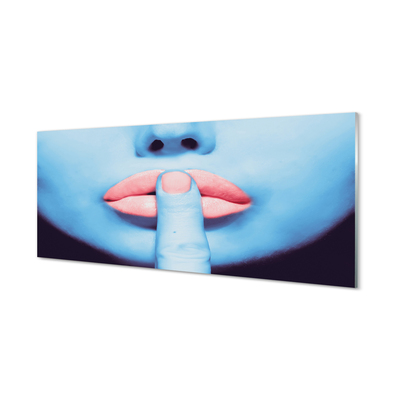 Tablouri acrilice buze neon femeie