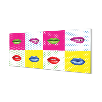 Tablouri acrilice buzele colorate