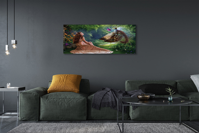 Tablouri canvas pădure de sex feminin fazan