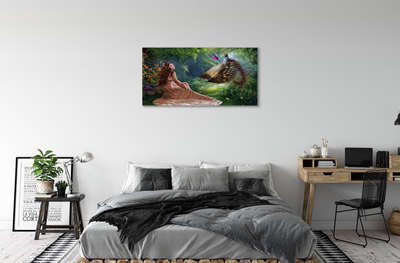Tablouri canvas pădure de sex feminin fazan