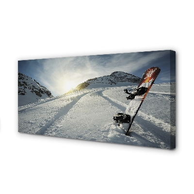Tablouri canvas Consiliul de zăpadă în munți