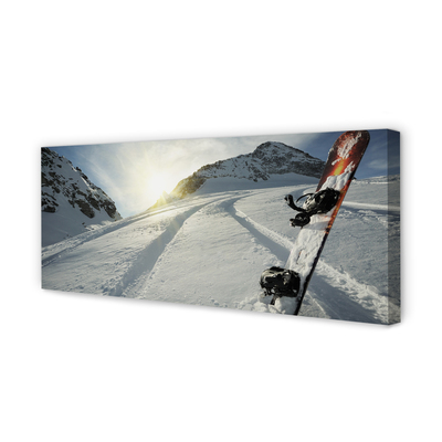 Tablouri canvas Consiliul de zăpadă în munți