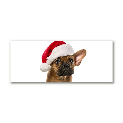 Tablou pe panza canvas Bulldog Christmas Dog