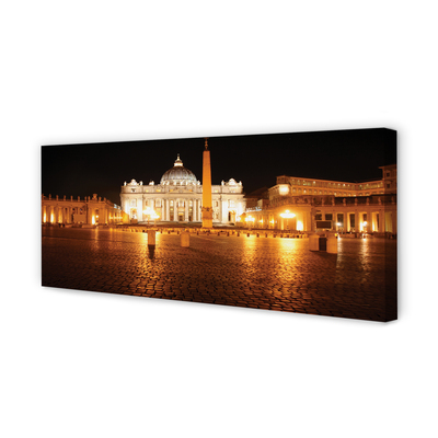 Tablouri canvas Roma Basilica Square noapte