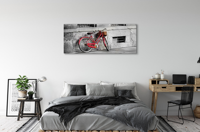 Tablouri canvas bicicletă roșie cu un coș