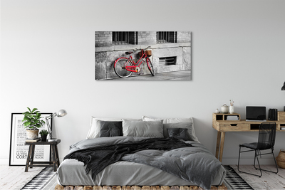 Tablouri canvas bicicletă roșie cu un coș