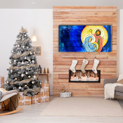 Tablou pe panza canvas Abstracția Sfintei Familii. Iarna