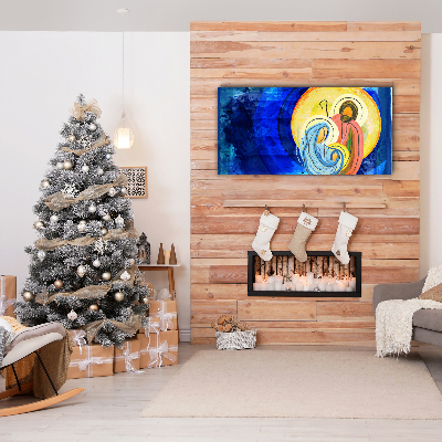 Tablou pe panza canvas Abstracția Sfintei Familii. Iarna