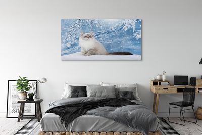 Tablouri canvas pisică de iarnă