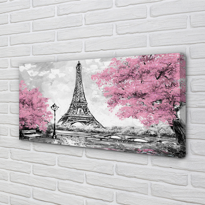 Tablouri canvas copac primăvară Paris