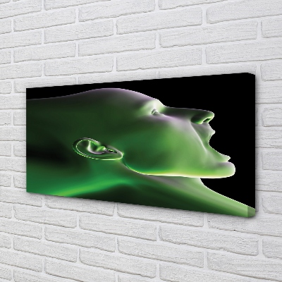 Tablouri canvas Omul lumina verde cap