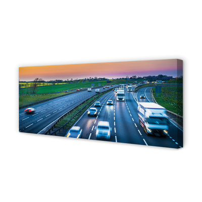 Tablouri canvas Autostradă auto cer
