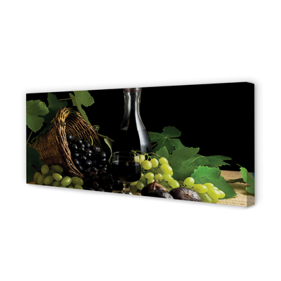 Tablouri canvas frunze de struguri de vin Coșul de gunoi