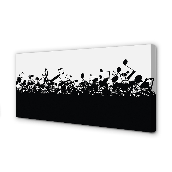 Tablouri canvas Negru și alb note