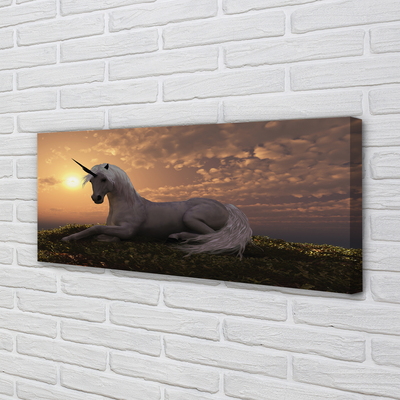 Tablouri canvas apus de soare de munte Unicorn