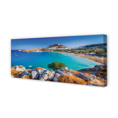 Tablouri canvas Grecia Coast Panorama Beach