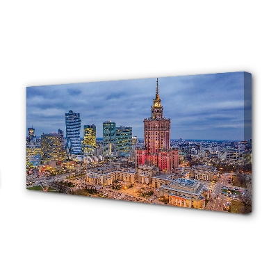 Tablouri canvas Varșovia Panorama apus de soare