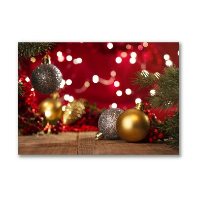 Tablou pe panza canvas Pom de Crăciun. Ornamente de Crăciun