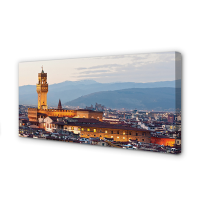 Tablouri canvas Italia Castelul apus de soare panoramă